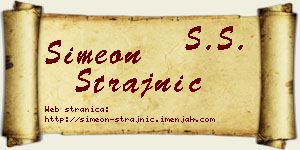 Simeon Strajnić vizit kartica